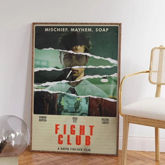 Fight Club Movie Canvas Wall Art Poster | Home Decor Print