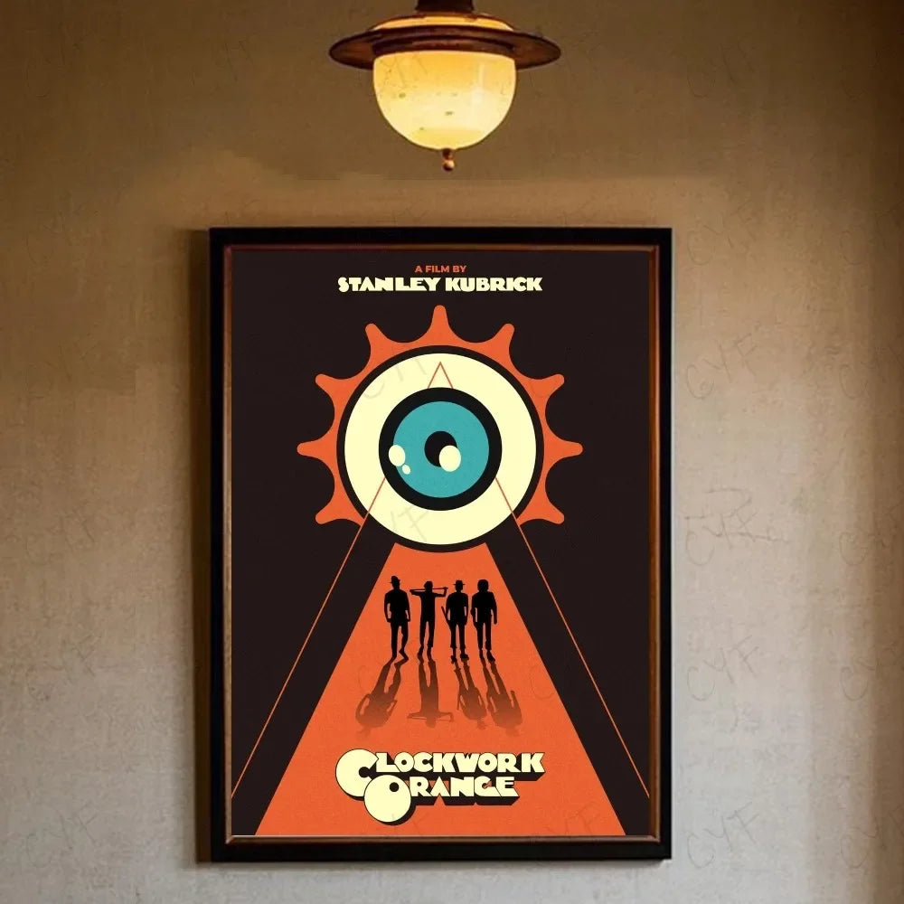 A Clockwork Orange Retro Movie Canvas Wall Art Poster | Unframed