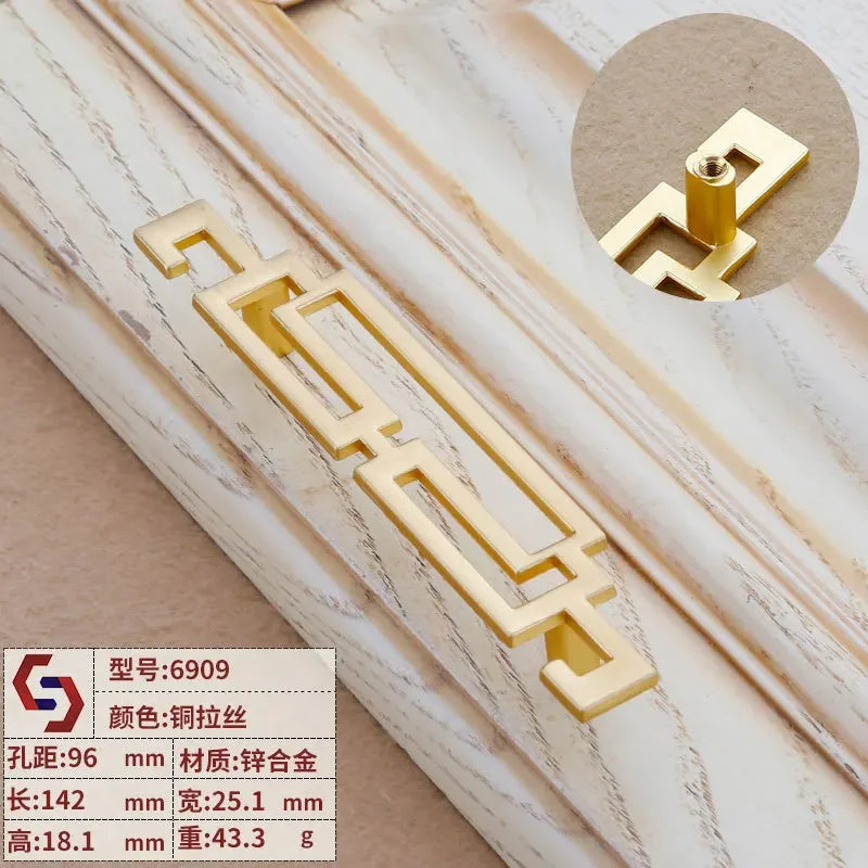 Zinc Alloy Drawer Pull – Retro Oriental Cabinet Handle
