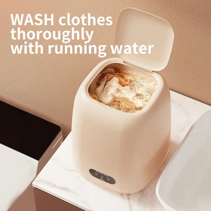 Small Washing Machine for Underwear Children's Clothes mini Washer fully automatic Portable Washing Machine with Spin Dryer 220V Peaceful Pleasures Health and Wellness