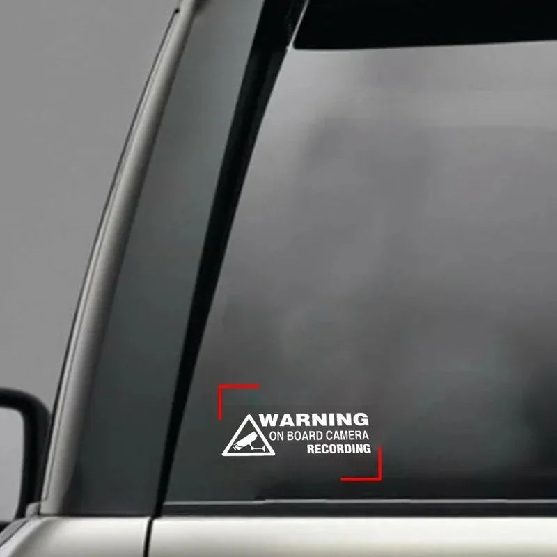 4-Pack Car Camera Recording Warning Stickers | Window Decals