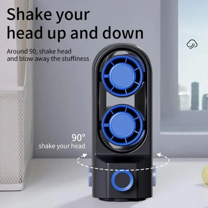 URGGU USB Rechargeable Oscillating Tower Fan – Desk & Camping