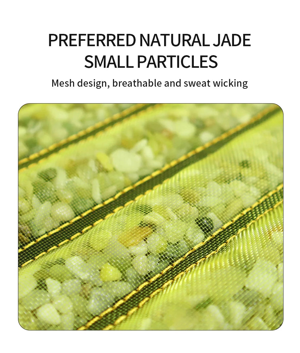 Jade Cooling Seat Cushion | Natural Stone Chair Pad, No Power