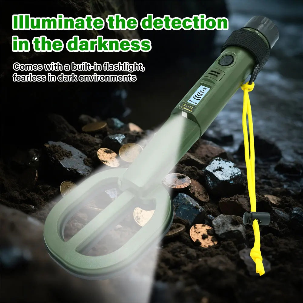Treasure New TC-130 Handheld Diving Metal Detector Pinpointer Pointer Probe Waterproof Metal Pinpointing 4.6 Inch Search Coil Peaceful Pleasures Health and Wellness