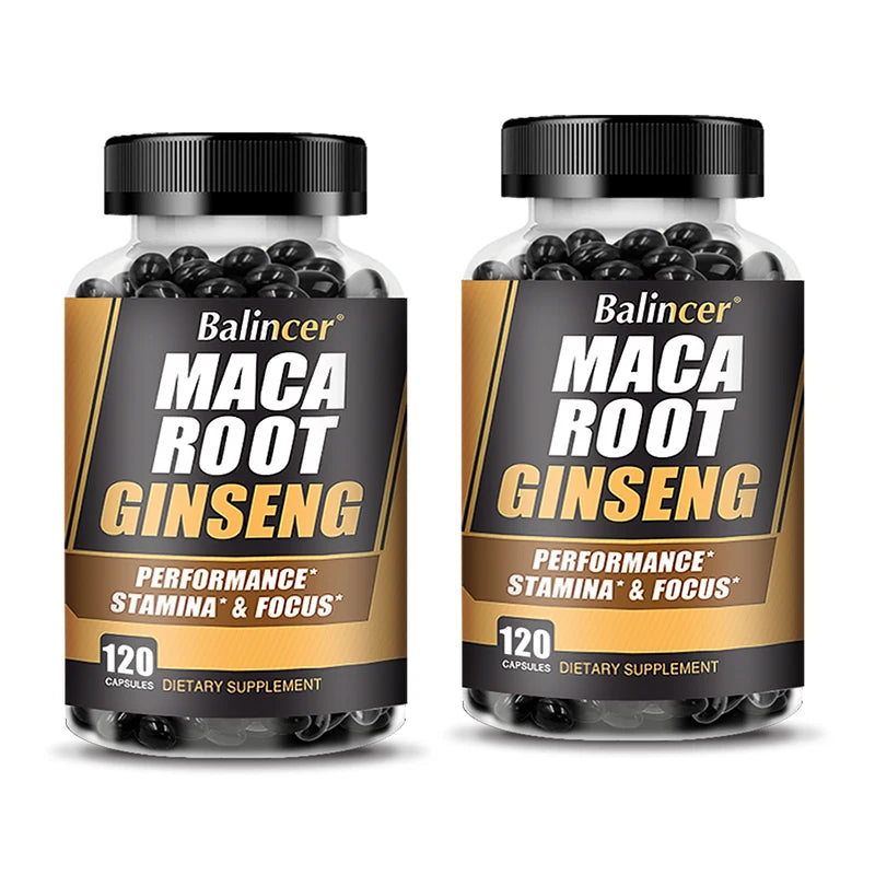 Natural Maca & Ginseng Capsules – Energy, Stamina & Mood Boost