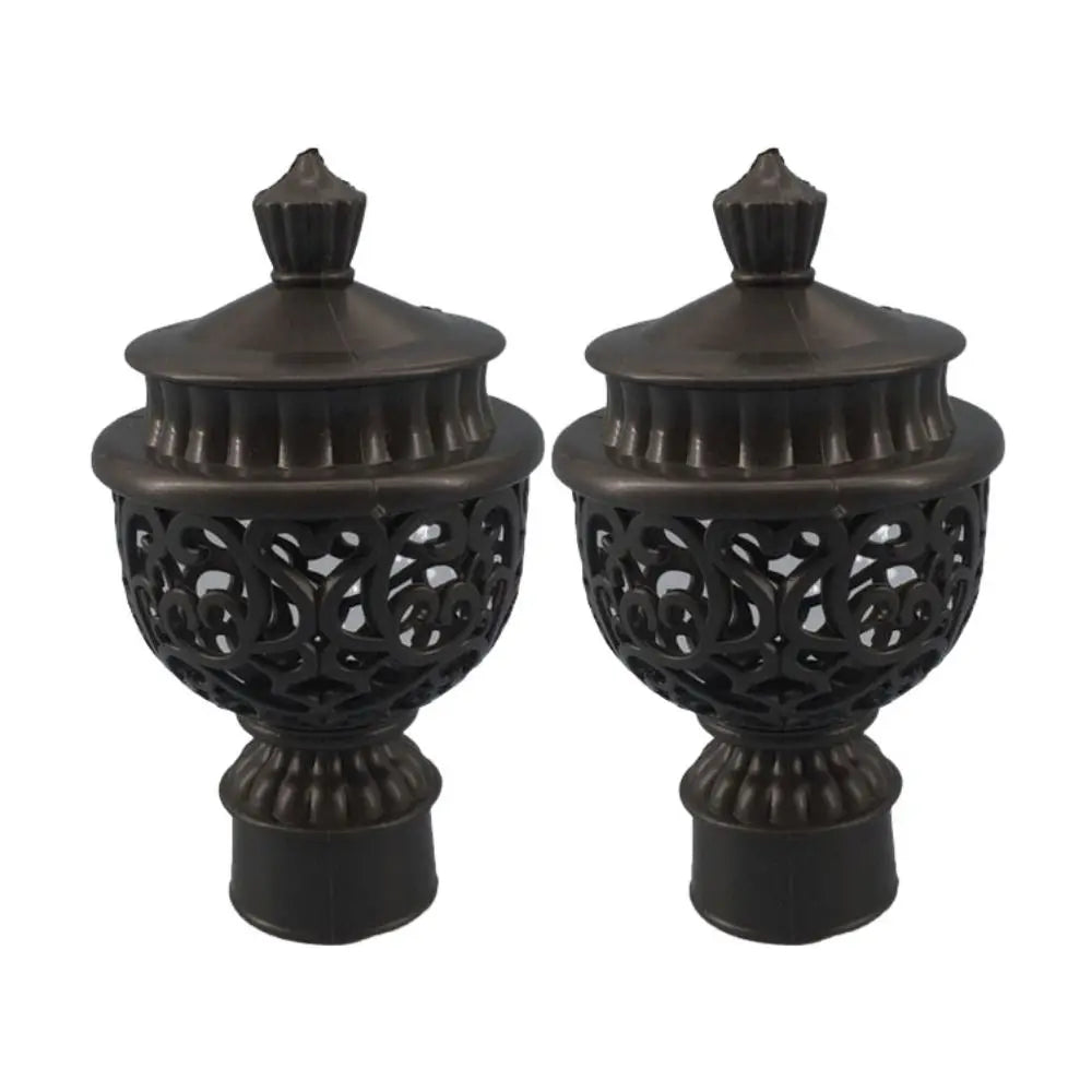 Decorative Curtain Rod End Caps Set of 2 | 28mm Finials