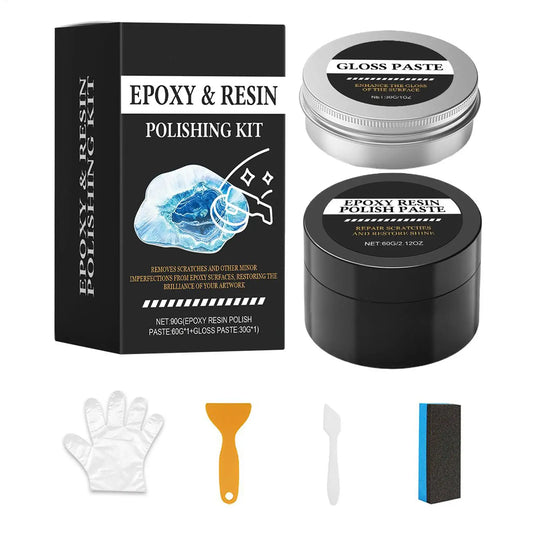 Epoxy Resin Polishing Kit Luster Restoration Cream Epoxy Scratch Polishing Compound for Homeowners Beginners Art Projects Table Peaceful Pleasures Health and Wellness