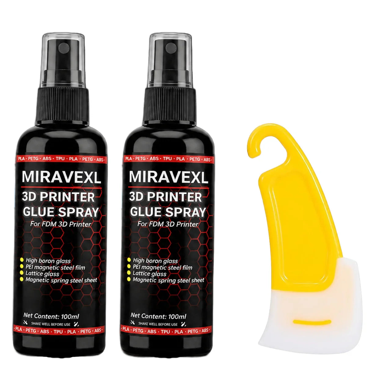3D Printer Glue Spray & Scraper Set – FDM/SLA Bed Adhesion
