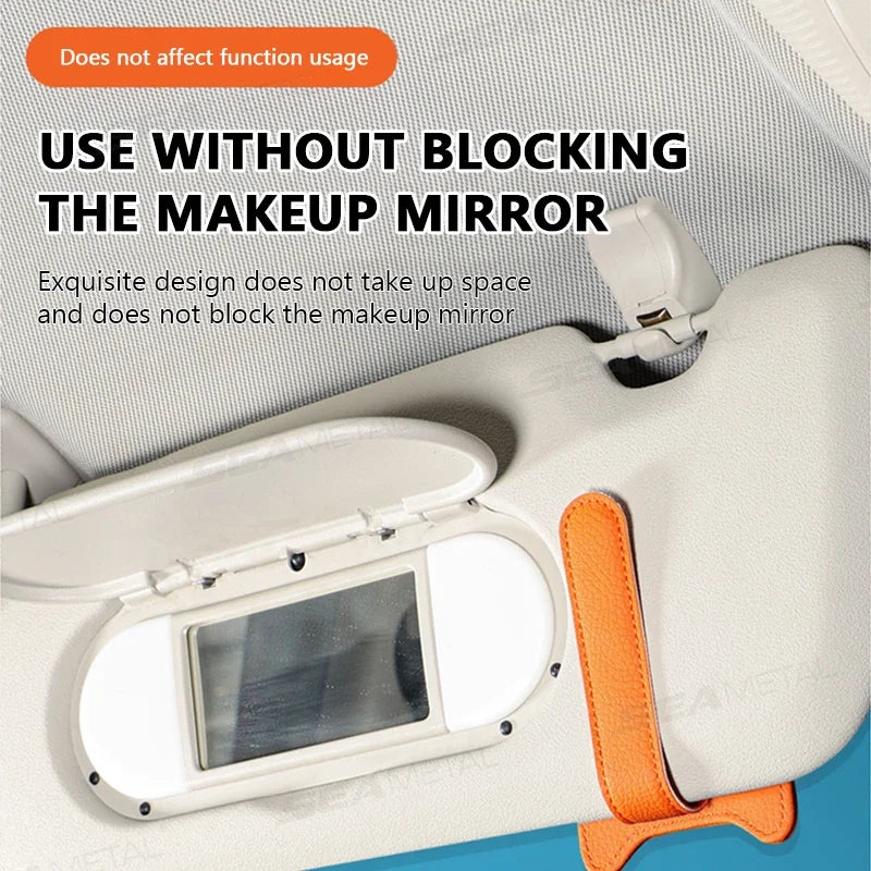 Car Sun Visor Glasses Holder Magnetic Sunglasses Clip Card Holder Storage Bag Scratch-Free Universal Eyeglasses Clip Peaceful Pleasures Health and Wellness