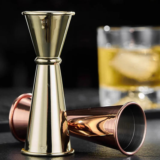 Stainless Steel Dual Shot Cocktail Jigger 1oz & 2oz Bar Measure Cocktail Jigger Oasis Select