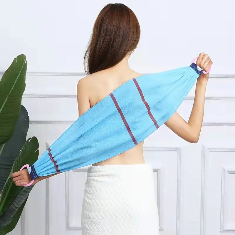 Long Back Scrubber Bath Towel – Exfoliating Mesh Wash Strap