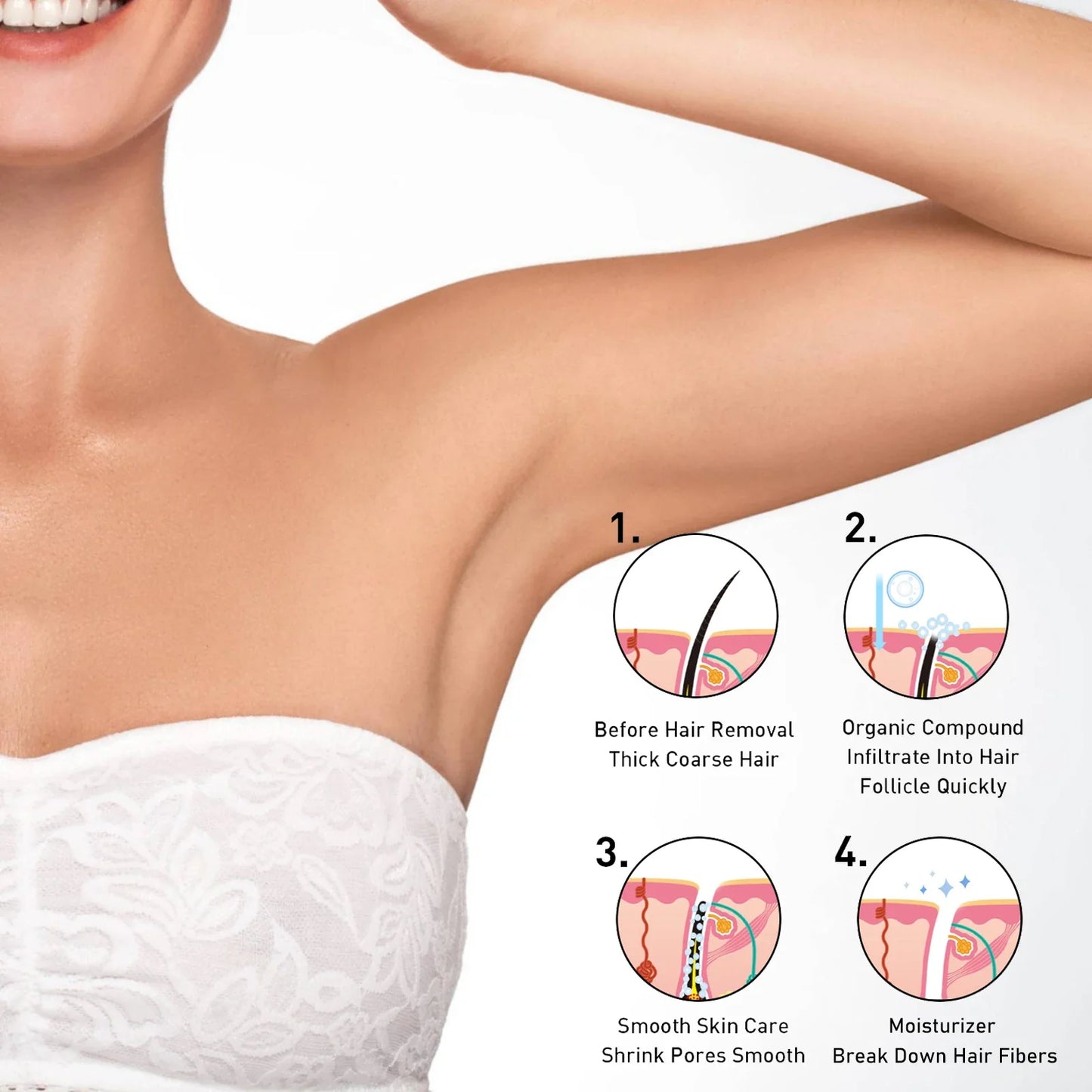 Gentle Hair Removal Mousse Spray – Arms, Legs & Full Body