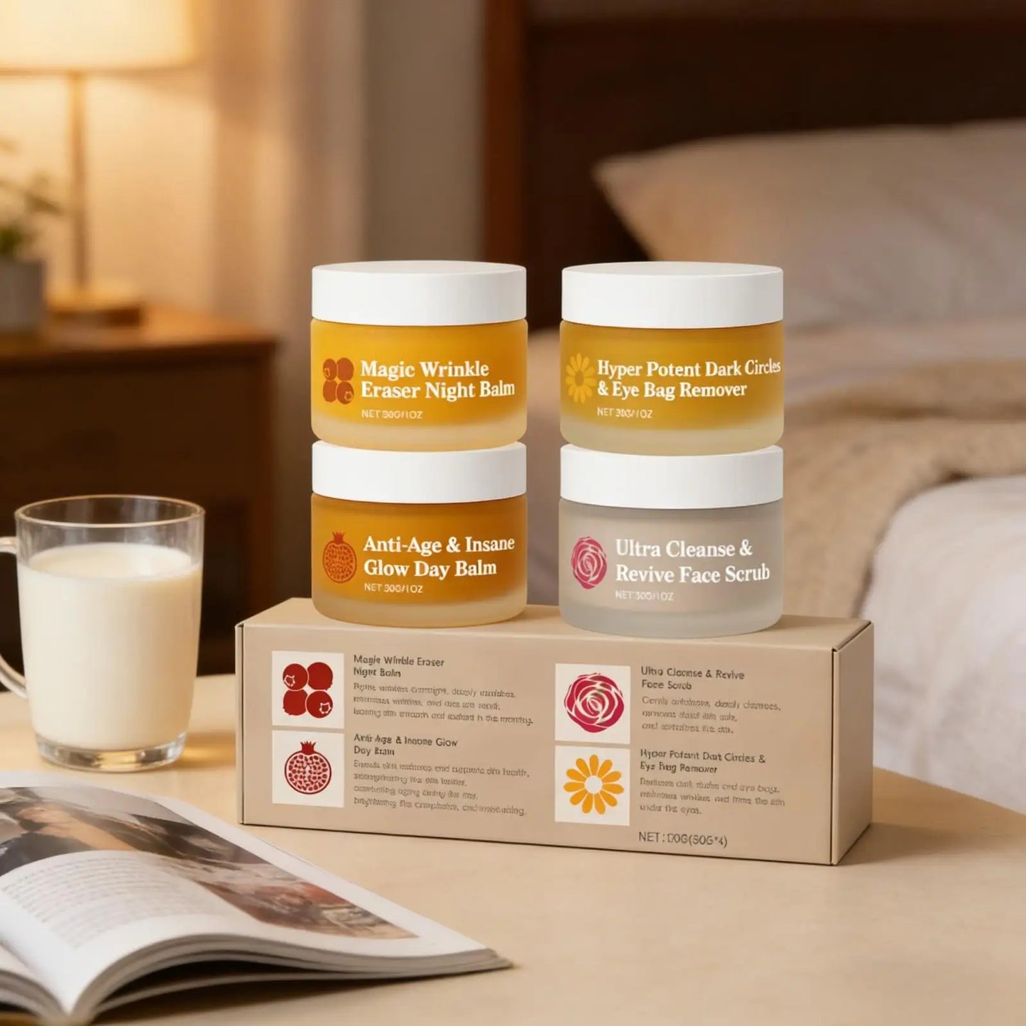 Day & Night Face Cream Set | Hydrate, Brighten & Glow 30g