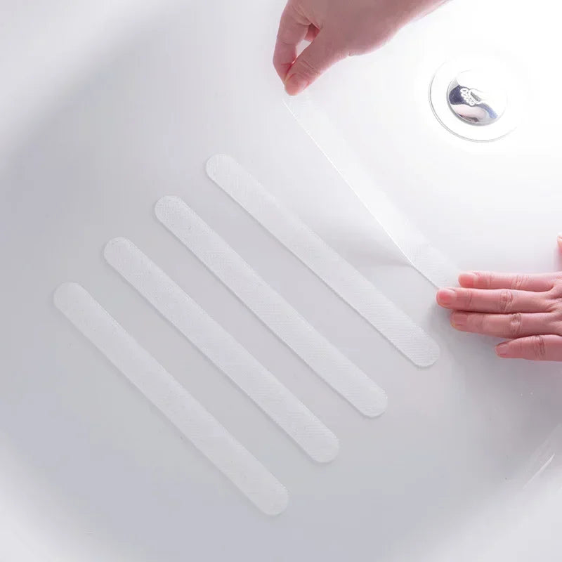 Non-Slip Shower & Bath Strips | Clear PVC Anti-Slip Stickers