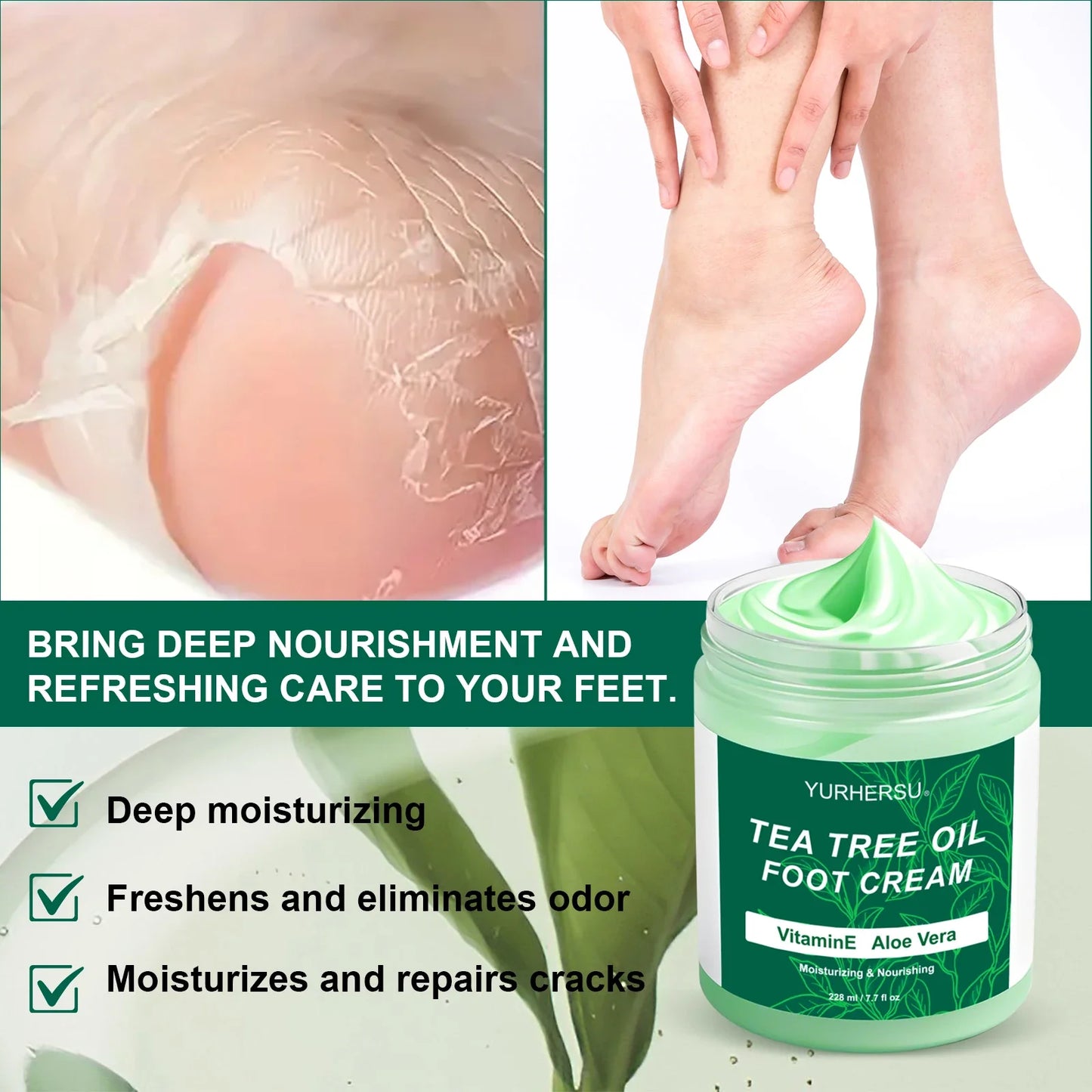 YURHERSU Foot Cream – Moisturizer & Dead Skin Remover 228ml