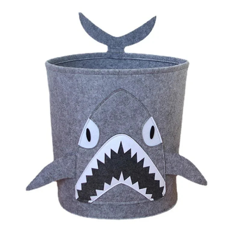 Felt Cartoon Toy Storage Basket – Kids Nursery Hamper Organizer