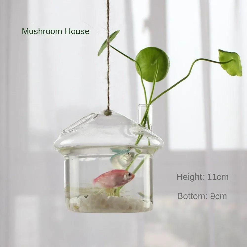 Hanging Glass Terrarium Vase | Hydroponic Plant Pot Decor