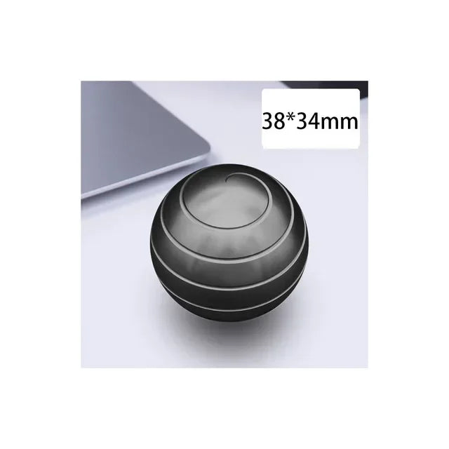 Dynamic Spinner Fidget Toys for Bathroom Spinning Top Antistress Aluminum Alloy Spiner Stress Relief Toys Hypnosis Anti-stress Peaceful Pleasures Health and Wellness Black