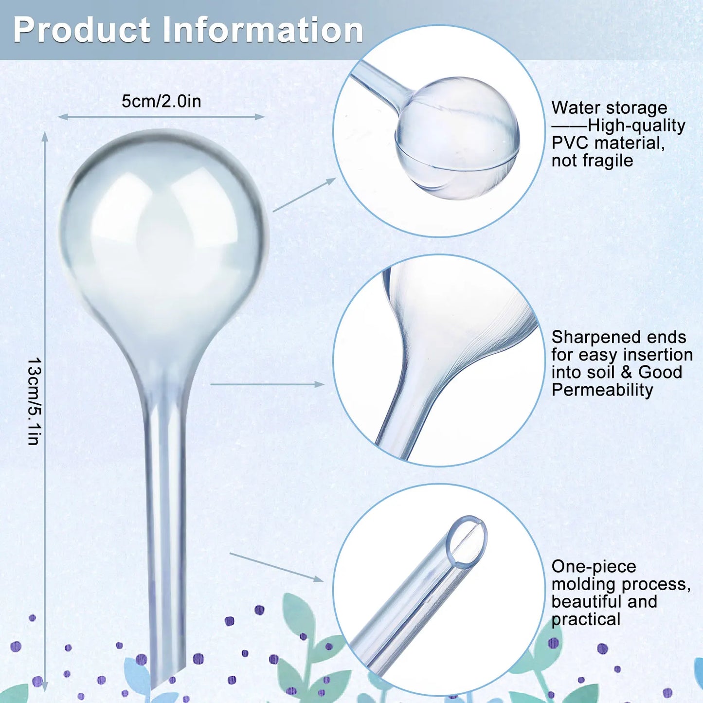 PVC Self-Watering Globe – Plant Watering Bulb for Vacation