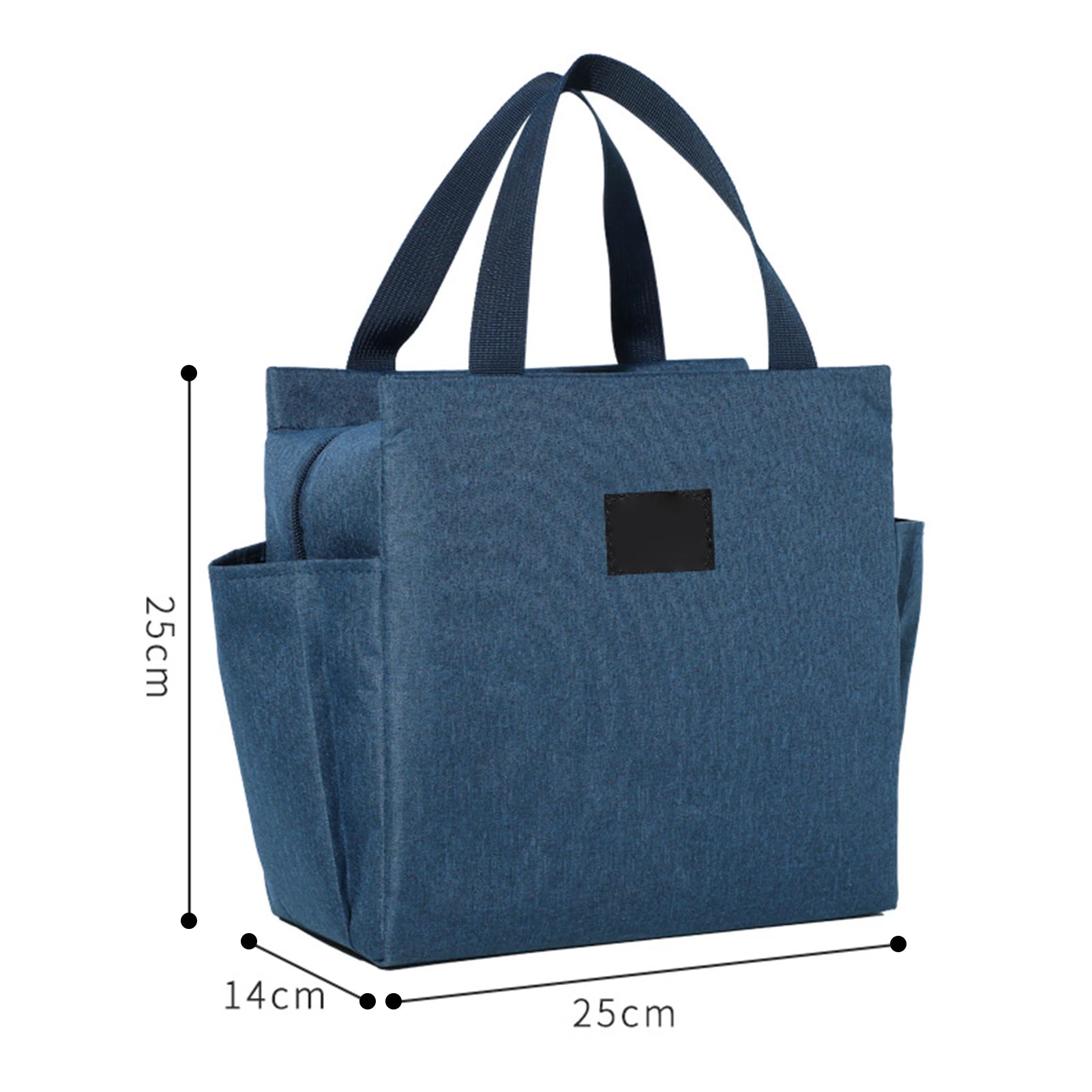 Portable Portable Insulated Bento Bag Large Capacity Lunch Bag with 2 Side Pockets for Office School Daily Use Peaceful Pleasures Health and Wellness