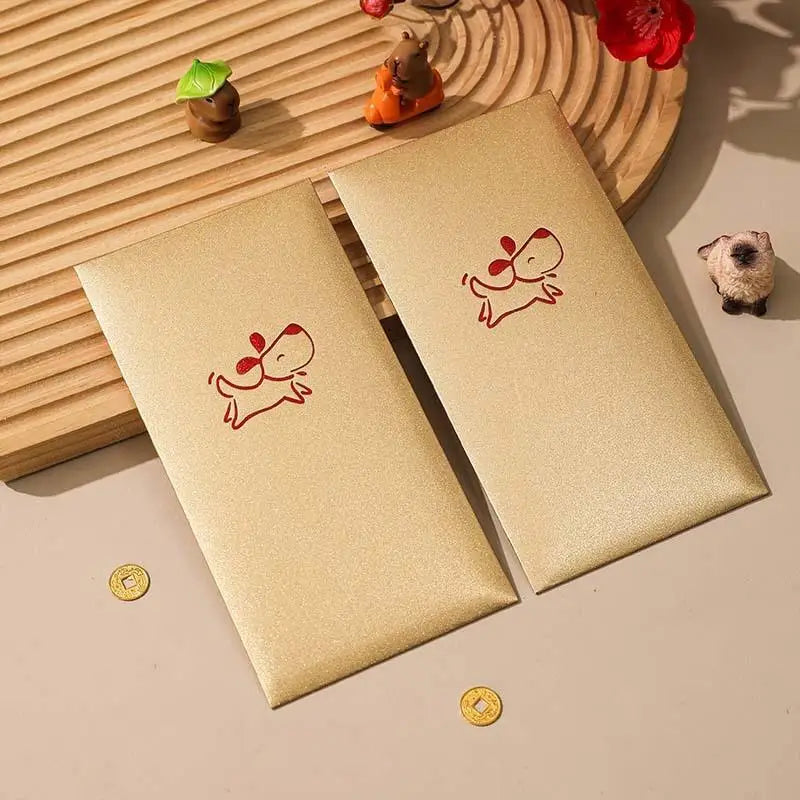 6-Pack Hot Stamping Lucky Money Red Envelopes – Birthday & Wedding