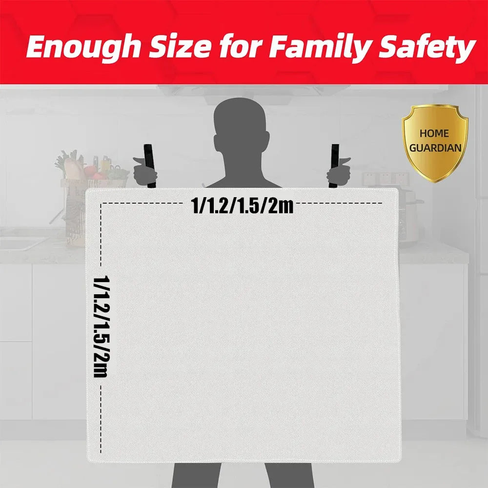 4 Size Square Fire Blankets Fiberglass Retardant Fire Suppression Emergency Survival Kit for People Home Car Kitchen Safety Peaceful Pleasures Health and Wellness