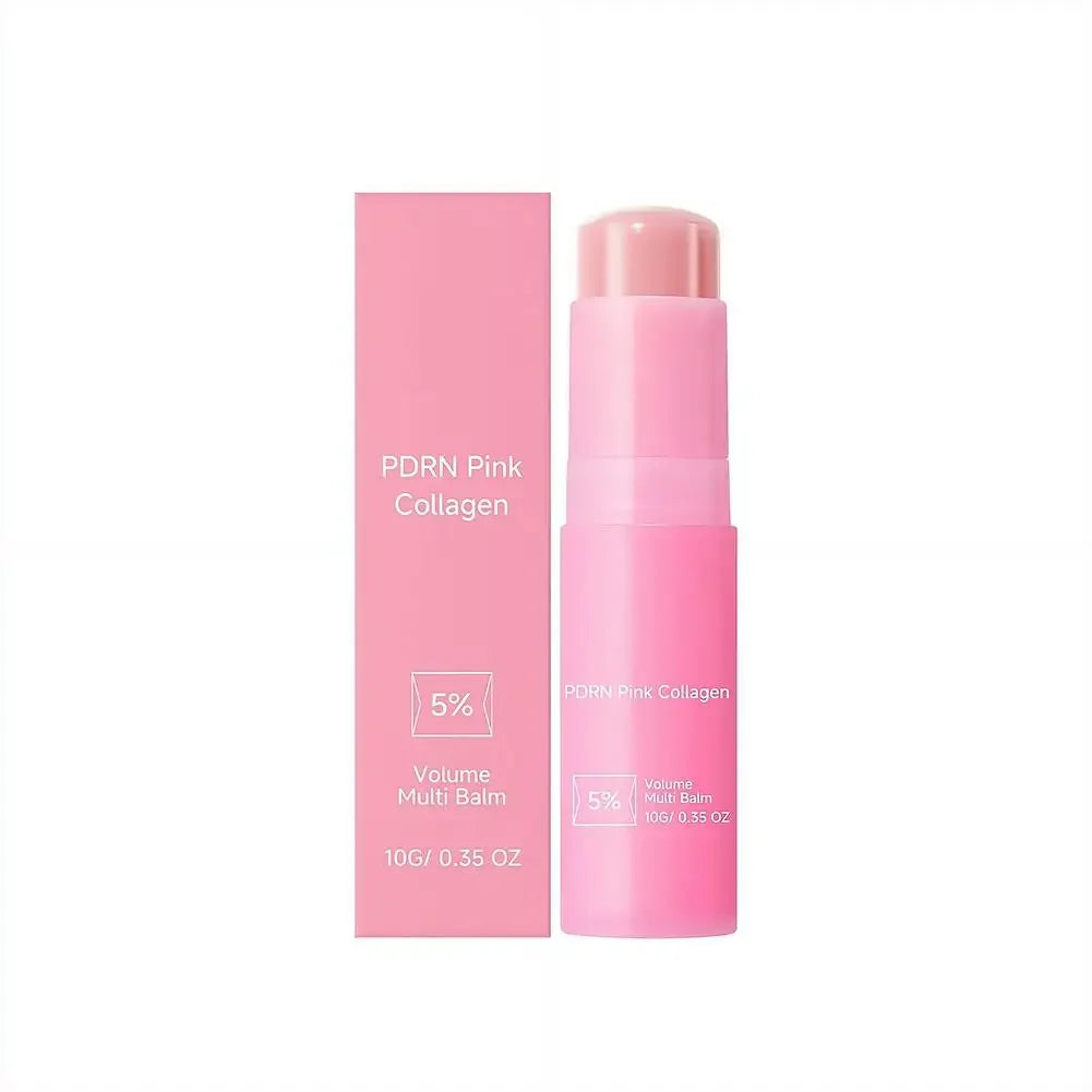 Collagen Pink Multi Balm Stick Deep Hydrating Moisturizing Wrinkle Bounce Lifting Facial Cream Korean Skin Care & Makeup Base Peaceful Pleasures Health and Wellness