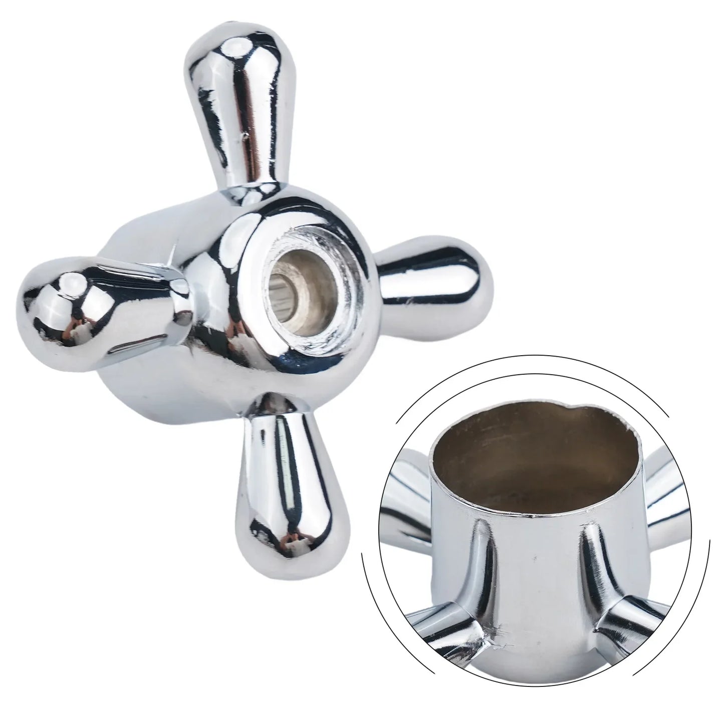 Cross Faucet Handle Knobs – Alloy Replacement Tap Kit 2-Pack
