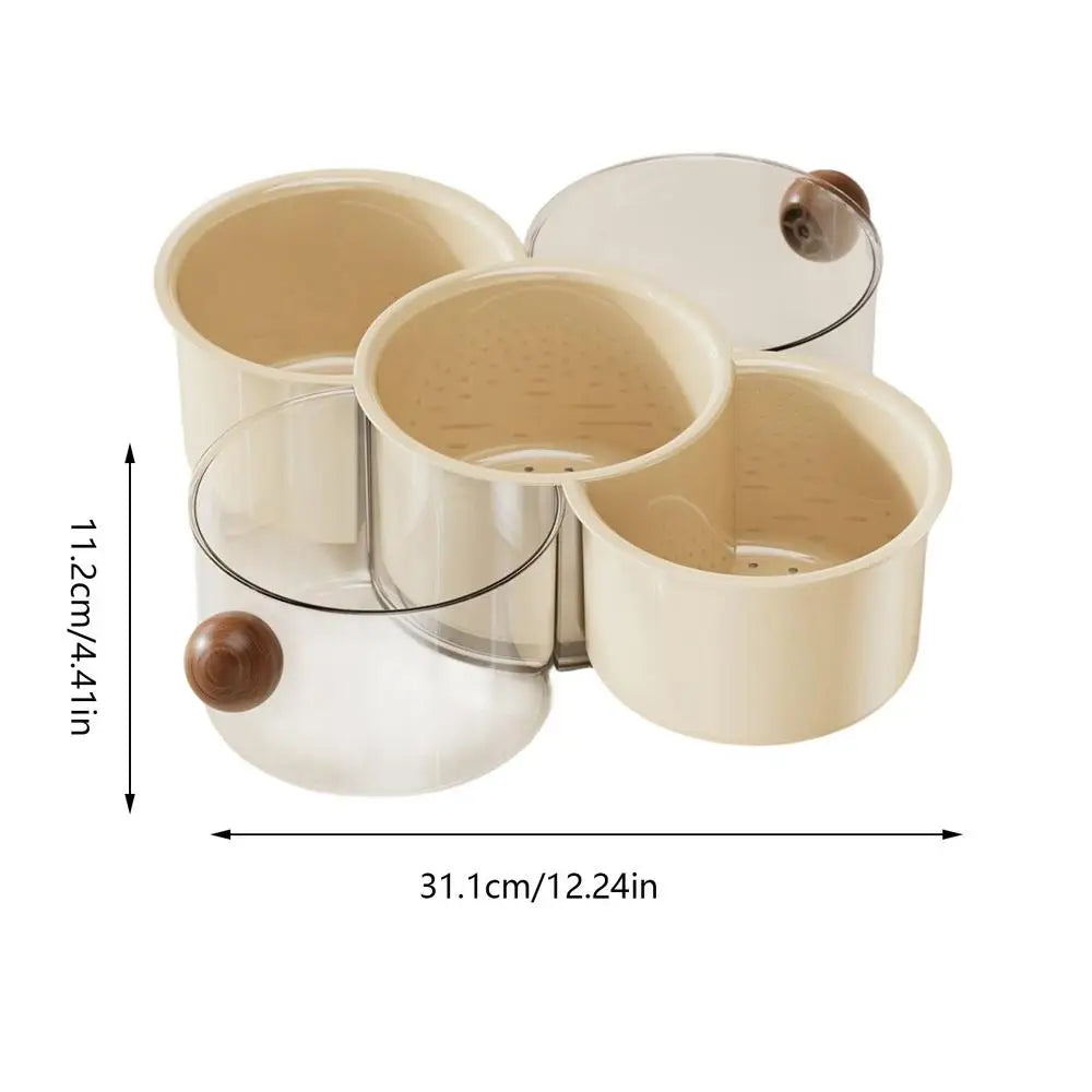 360° Rotating Fruit Bowl & Stackable Snack Serving Tray Rotating Serving Tray Peaceful Pleasures Health and Wellness large China Mainland