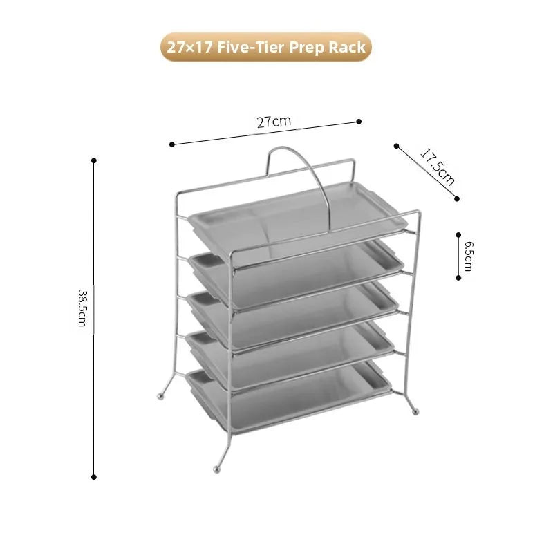 304 Stainless Steel Rectangular Barbecue Rack Portable Design