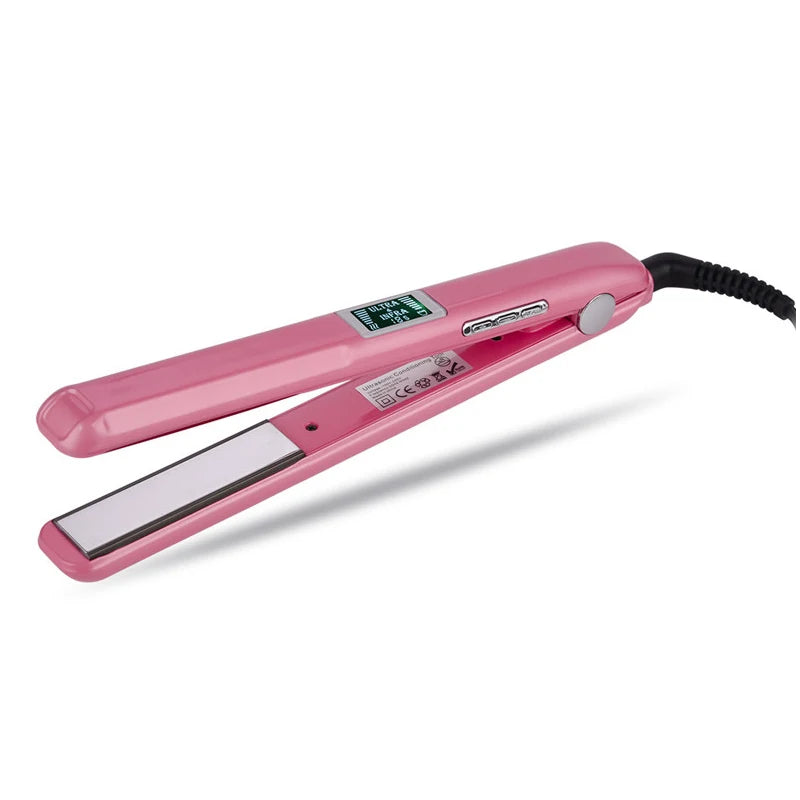 Infrared Ultrasonic Hair Care Hair Care Treatment Tools Professional Shortcut Straightener Hair Straitner Peaceful Pleasures Health and Wellness Pink US