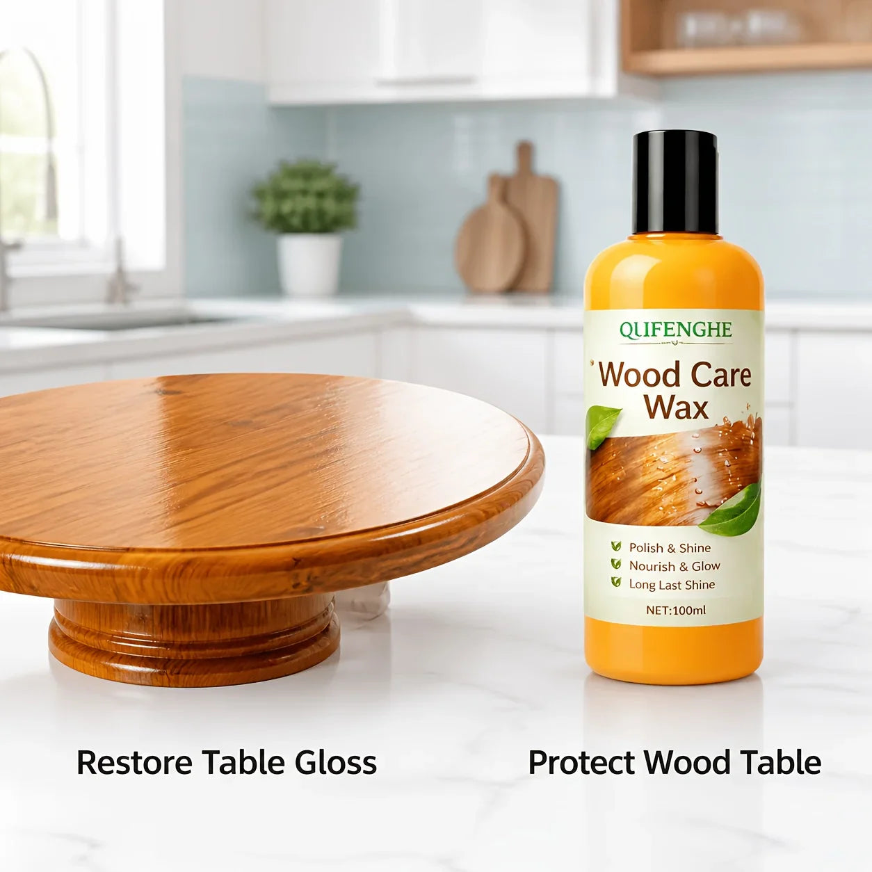 Wood Floor Wax & Polish 3.38oz – One-Step Shine & Protection