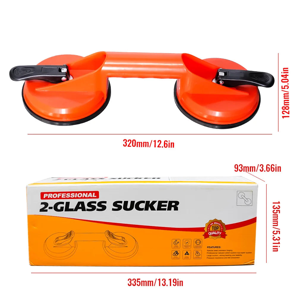 Glass Lifting Suction Cups Heavy Duty Vacuum ABS Handle Holder for Lift Floor Tile Auto Car Windshield Repair Hand Tools Peaceful Pleasures Health and Wellness 1PC with box