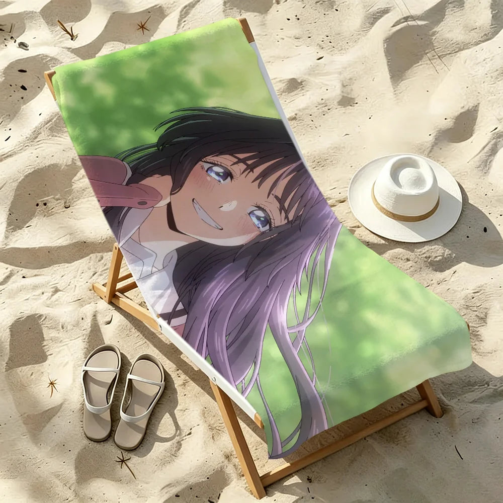 Kawaii Anime Quick-Dry Beach Towel | Soft Microfiber Pool Towel Quick-Dry Beach Towel Peaceful Pleasures Health and Wellness