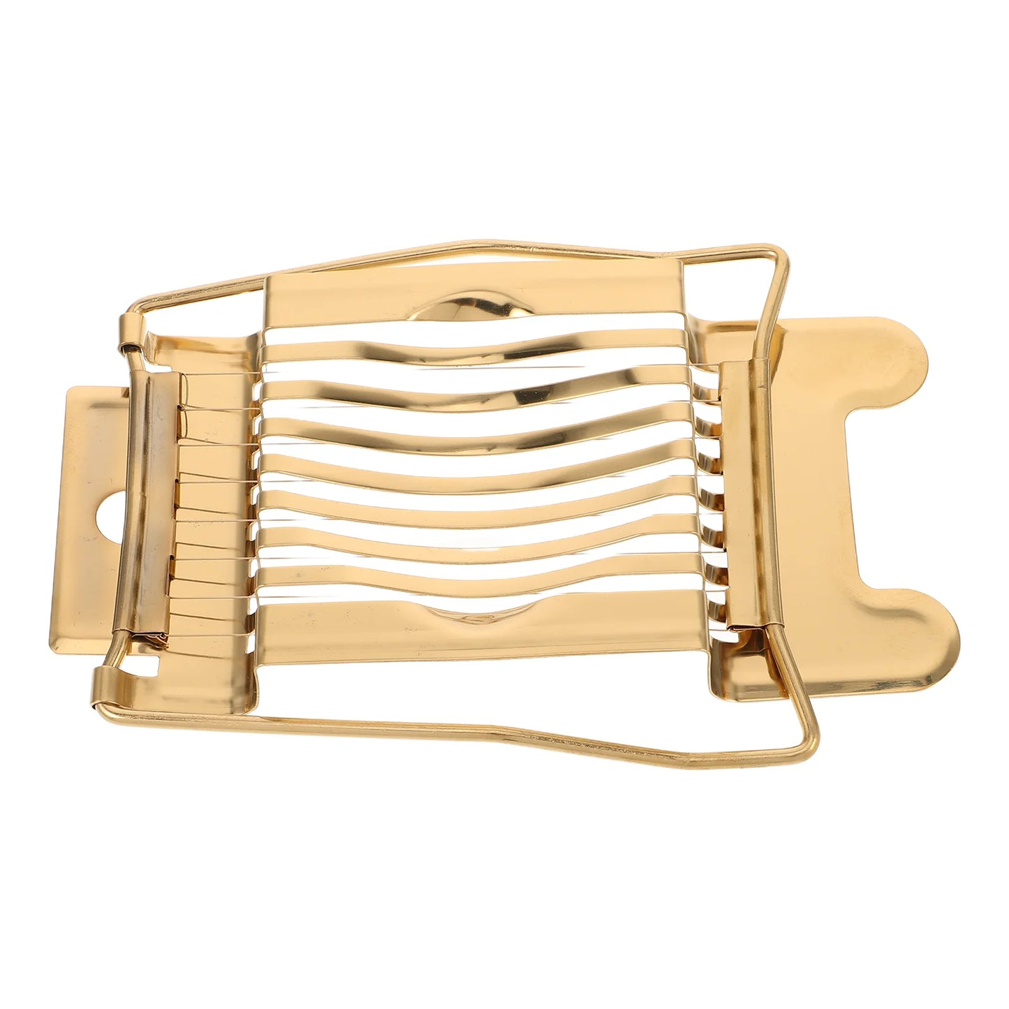 Egg Slicer Fruit and Cutting Gadget for Fruits Vegetables Separator Tool Golden All Purpose Peaceful Pleasures Health and Wellness Golden