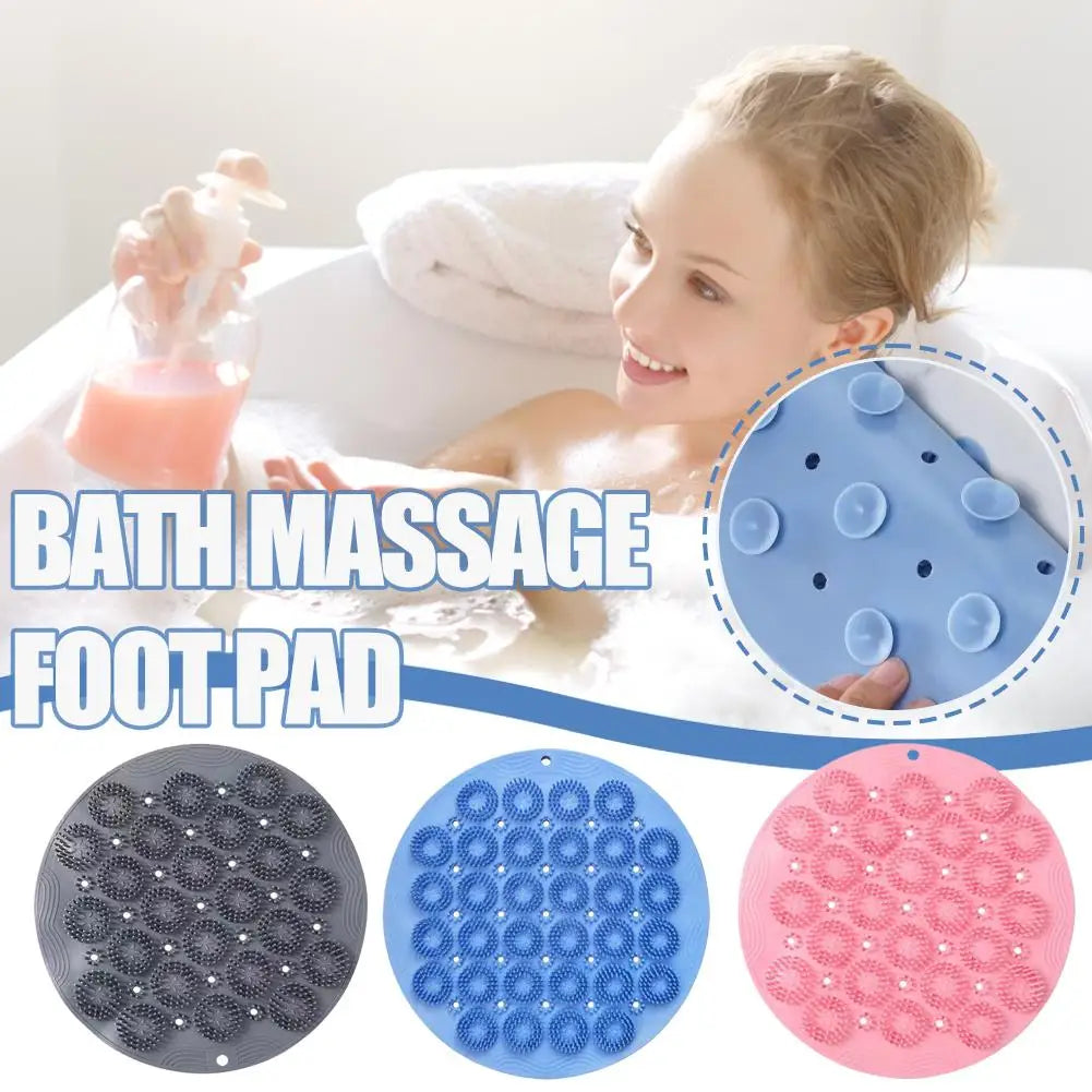 Silicone Shower Foot & Back Scrubber Mat w/ Suction Cup Bath & Body Peaceful Pleasures Health and Wellness