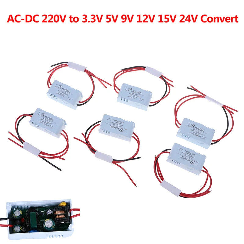 Mini AC-DC Power Supply Module 5W 220V to 3.3V–24V Converter