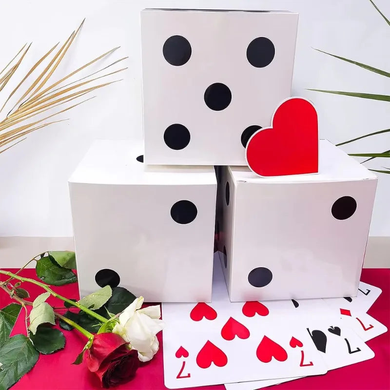 28cm Casino Dice Gift Box | Vegas Party Decoration Prop