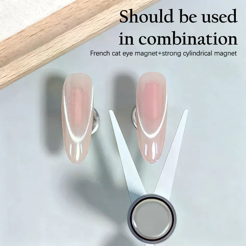 New French Dual Ended French Cat Eye Magnet Tool Y-Shaped Plate Magnetic Auxiliary Tool Gel Polish Magnet Rod Tool DIY Peaceful Pleasures Health and Wellness