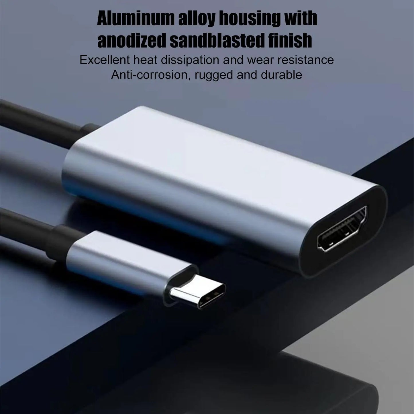 4K30Hz USB-C DisplayPort to HDMI Cable for Laptop & TV
