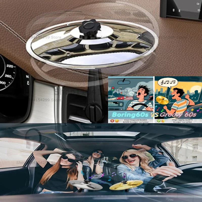 Car Air Vent Mini Crash Cymbal – Fun Drum Car Accessory