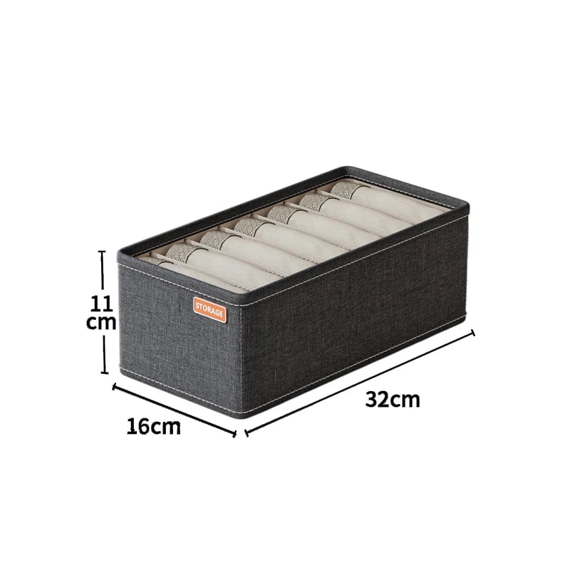 Folding Fabric Pants Storage Organizer & Drawer Divider Clothing Storage Organizer Peaceful Pleasures Health and Wellness A4