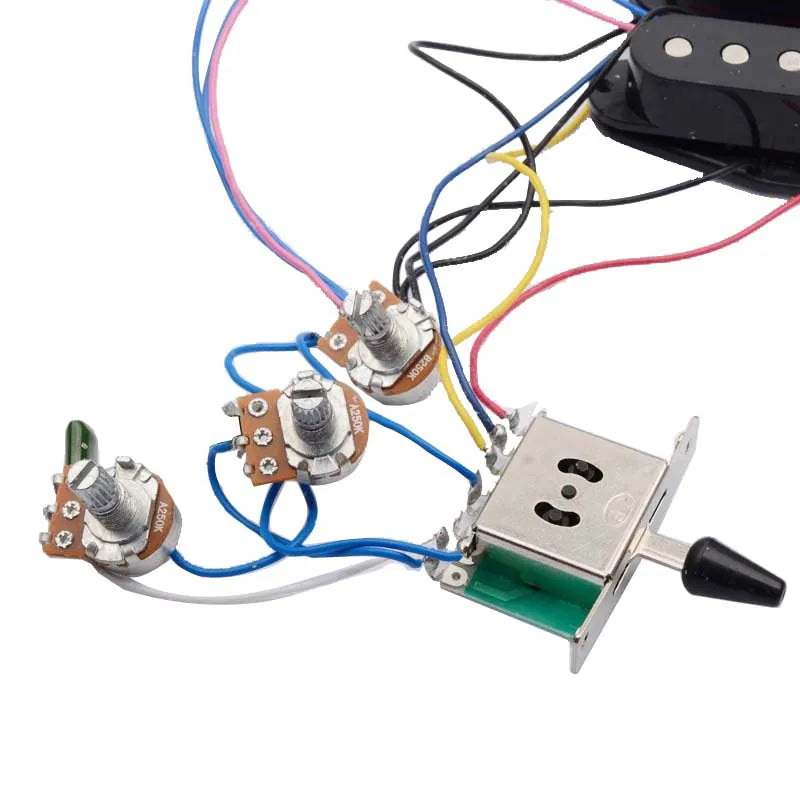 Electric Guitar Pickup Wiring Harness Prewired 5-way Switch 2T1V