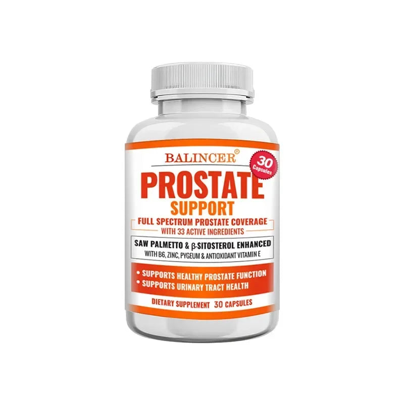 Beta-Sitosterol Saw Palmetto Capsules for Men's Prostate Health Vitamins Supports Hair Growth Men's Health Urinary Tract Health Peaceful Pleasures Health and Wellness 30 count -1 bottle