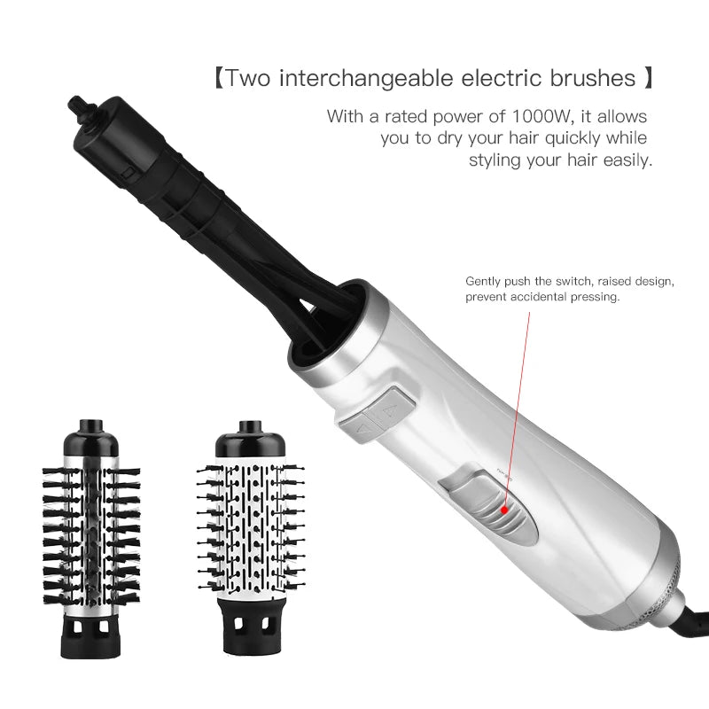 3 in 1 Round Rotating Volumizer Styler Rotating Hair Brush Automatic Rotating Styler Ionic Hair Brush hot air Dryer Peaceful Pleasures Health and Wellness