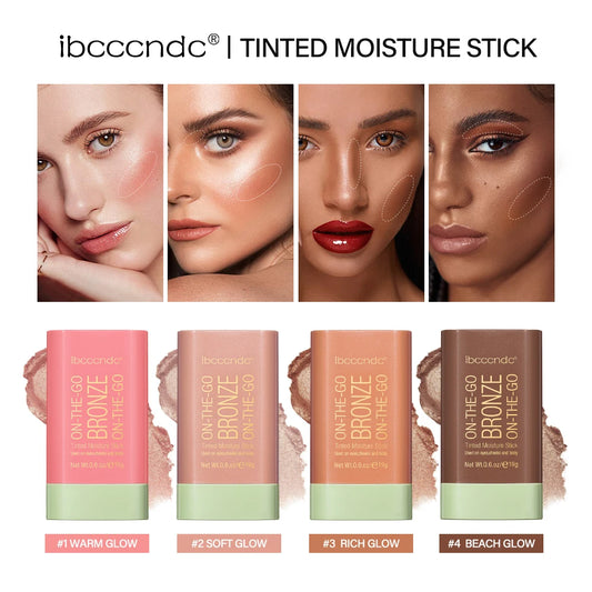 High Gloss Stick Face Brightening Rotary Small Gold Tube Concealer Pearl Gloss Dressing Stick Three Color Makeup Contour Correct Peaceful Pleasures Health and Wellness
