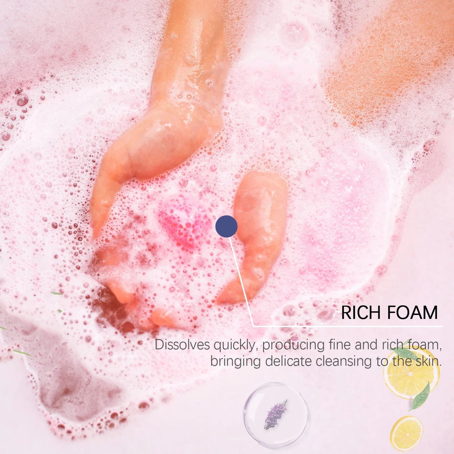 OceAura Rosemary Lavender Bath Bombs Set of 6 | Aromatherapy
