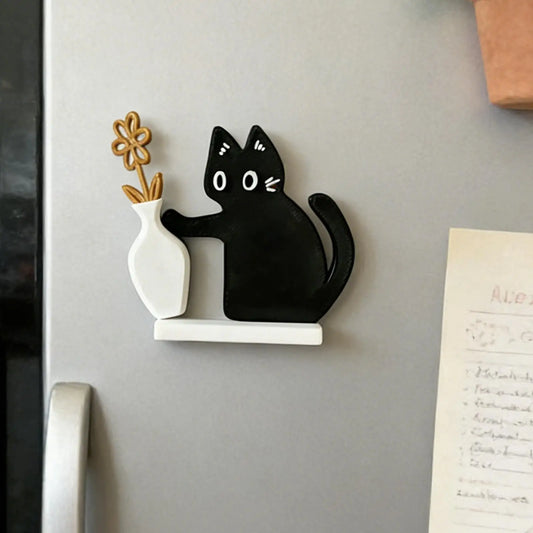 Cat Whisker Refrigerator Magnet Cute Magnetic Holder Kitchen Office Cabinet Decor Keepsake for Notes Maps Photos, Cat Lovers Peaceful Pleasures Health and Wellness