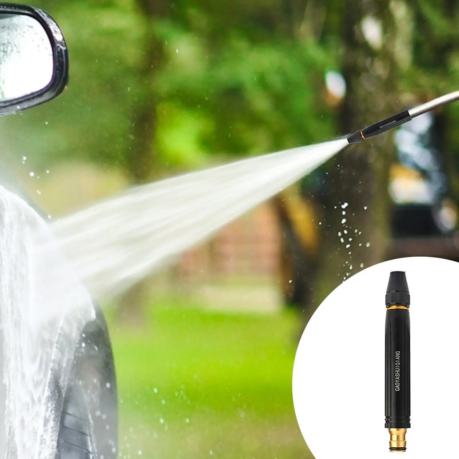 High-Pressure Car Wash Water Gun – Adjustable Alloy Nozzle Hose Spray Nozzle Peaceful Pleasures Health and Wellness