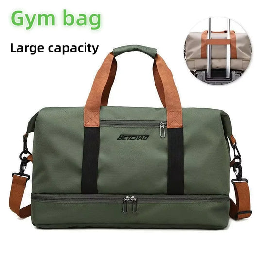 Portable fitness bag, travel outdoor short-distance business trip luggage bag Li girls shoulder crossbody chest bag handbag Peaceful Pleasures Health and Wellness